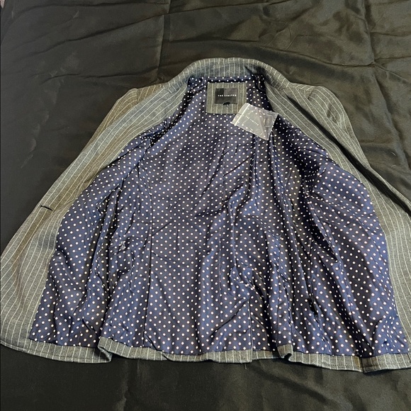 The Limited New w/ Tag Grey and Blue Pin Stripe Jacket - Picture 2 of 4